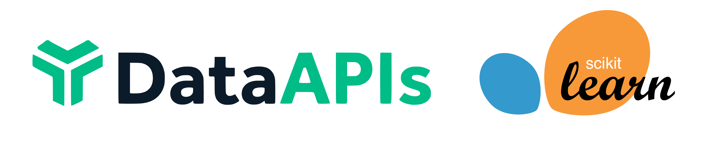 The Data APIs logo next to the scikit-learn logo.